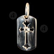 Silver cross necklace T24