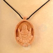 Wooden Carved Cross Necklace