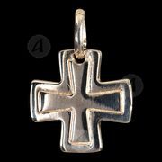 Silver cross necklace Τ18