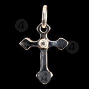 Silver cross necklace Τ21