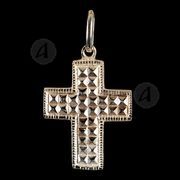 Silver cross necklace Τ22