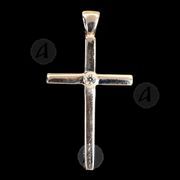 Silver cross necklace Τ29