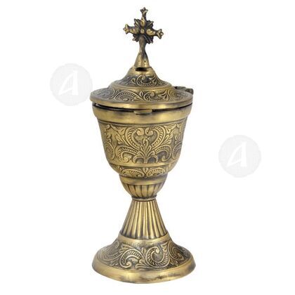 Patinated gravestone censer