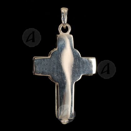 Silver Screw Cross Necklace 111