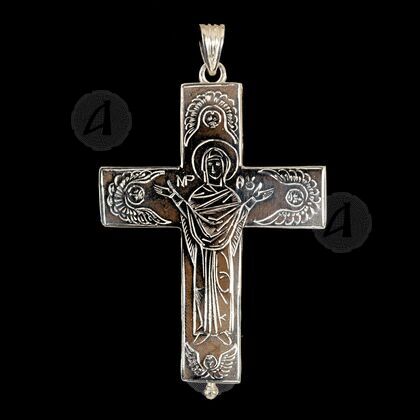 Silver Screw Cross Necklace 122