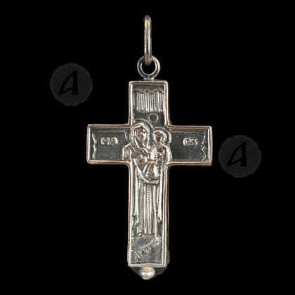 Silver Screw Cross Necklace 137