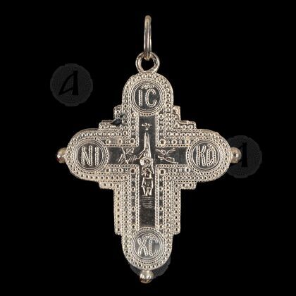 Silver Screw Cross Necklace 54