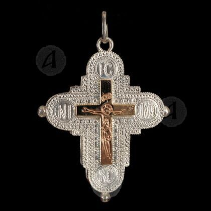 Silver Screw Cross Necklace 54