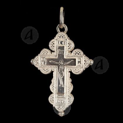 Silver Screw Cross Necklace 83