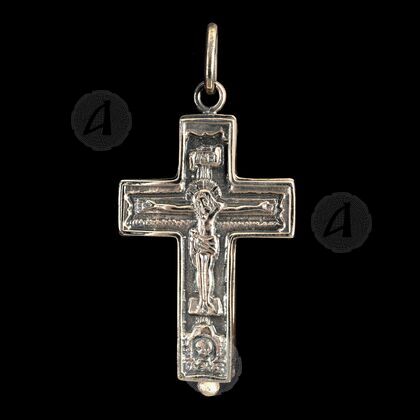 Silver Screw Cross Necklace 137