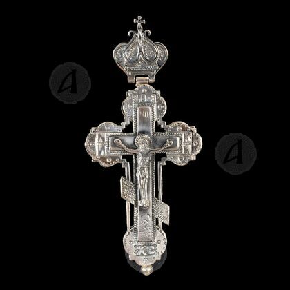 Silver Screw Cross Necklace 148