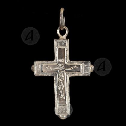 Silver Screw Cross Necklace 43