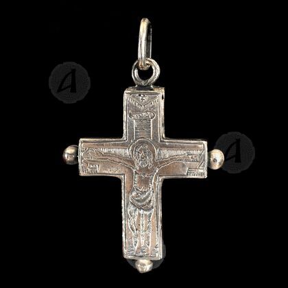 Silver Screw Cross Necklace 52