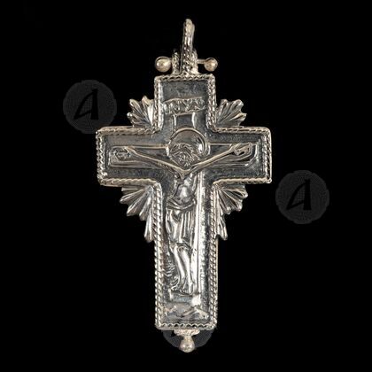 Silver Screw Cross Necklace 5