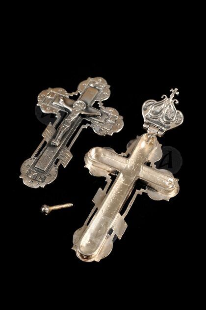 Silver Screw Cross Necklace 148