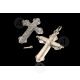 Silver Screw Cross Necklace