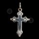 Silver Screw Cross Necklace